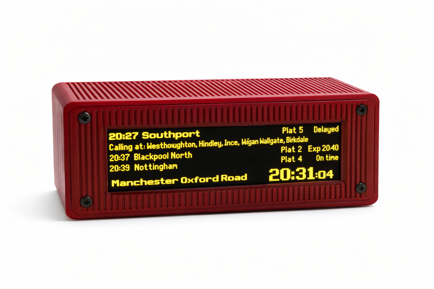 Custom UK Train Departure Board – Live National Rail Updates – Desktop Display